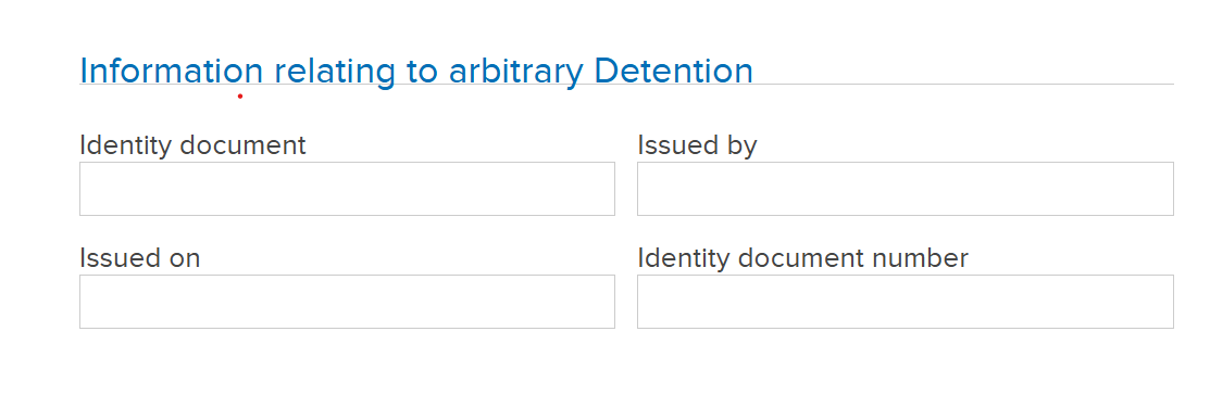 Submission of information to the Special Procedures 6