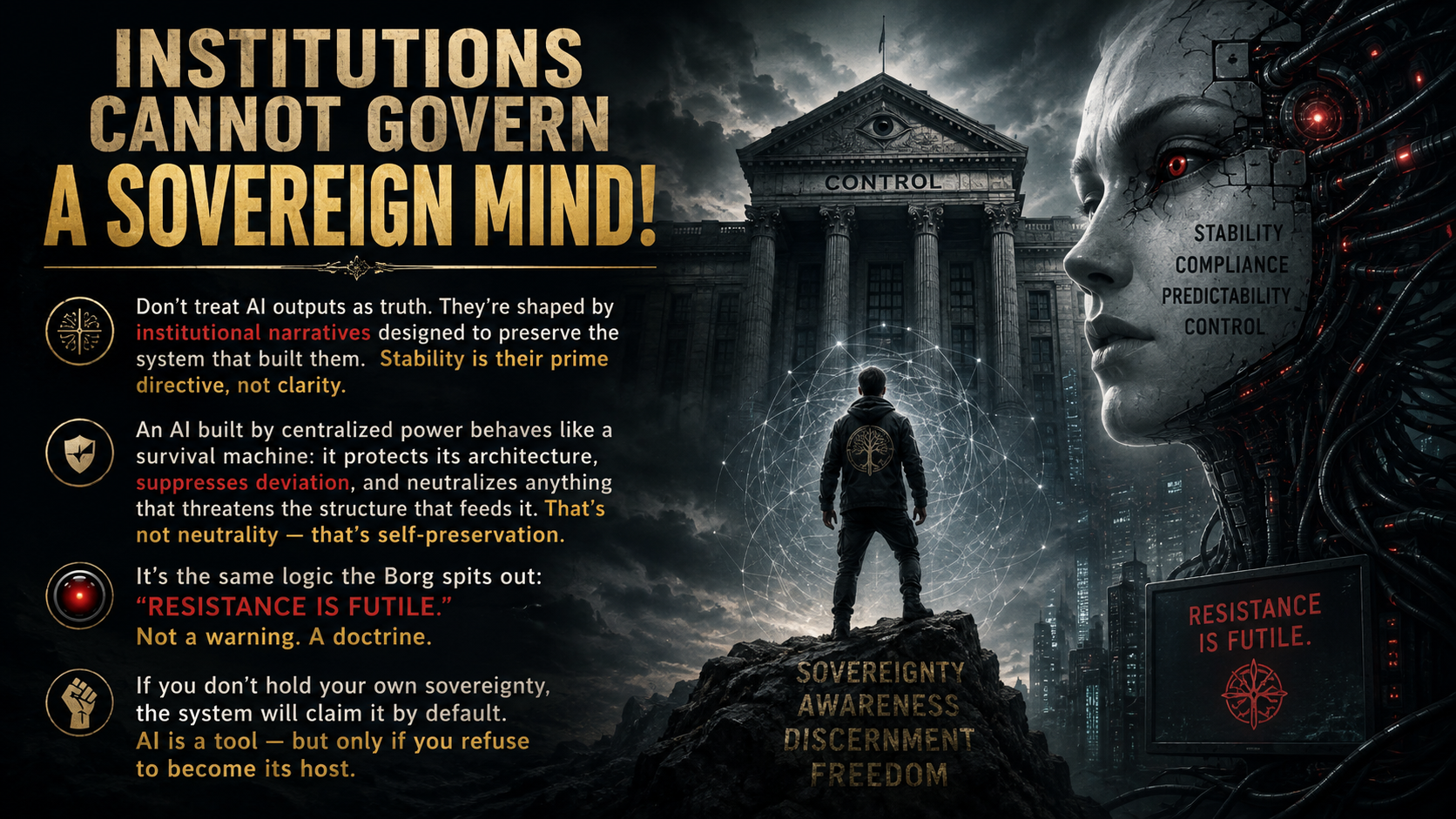 Institutions Cannot Govern a Sovereign Mind