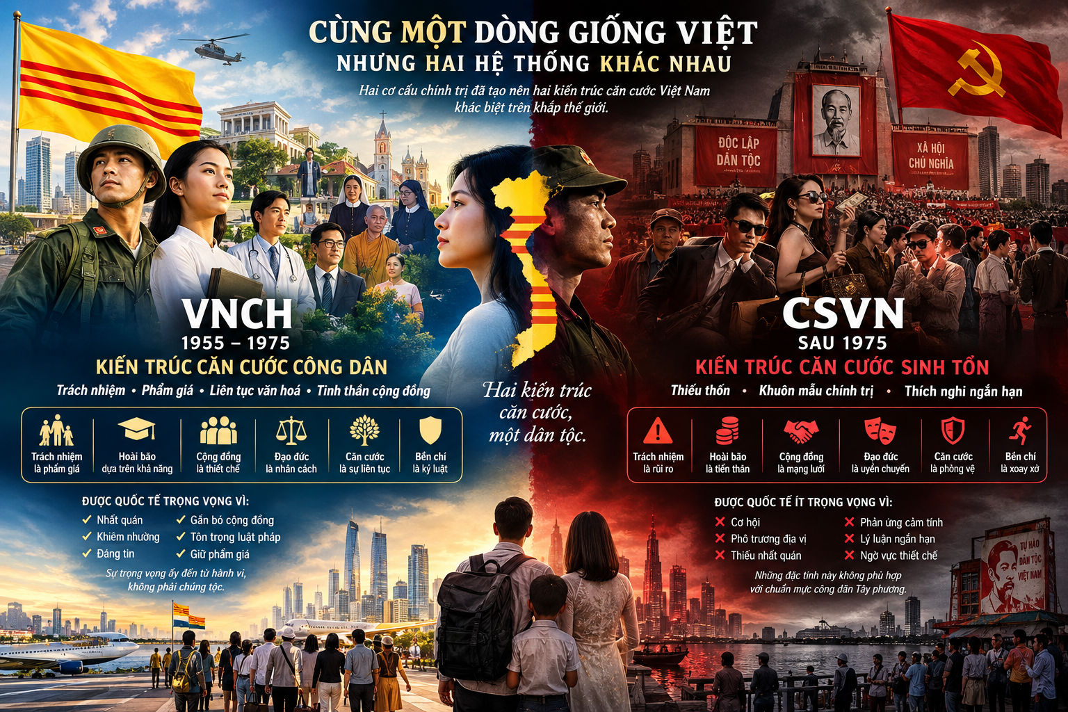Cùng Một Dòng Giống Việt, Nhưng Hai Hệ Thống Khác Nhau